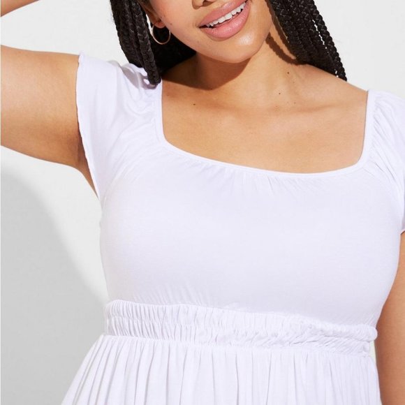 ❤️NWT VINTAGE TORRID BABYDOLL TANK SUPER SOFT CINCHED WAIST SLEEVELESS CAMI - Picture 12 of 15